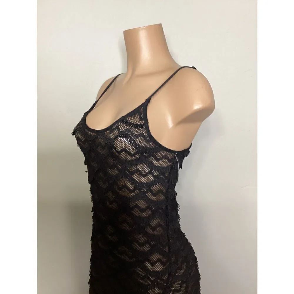 New. WILDFOX black eyelash maxi coverup. L but RUNS SMALL. retails $136 - Picture 10 of 12